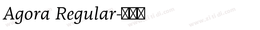 Agora Regular字体转换